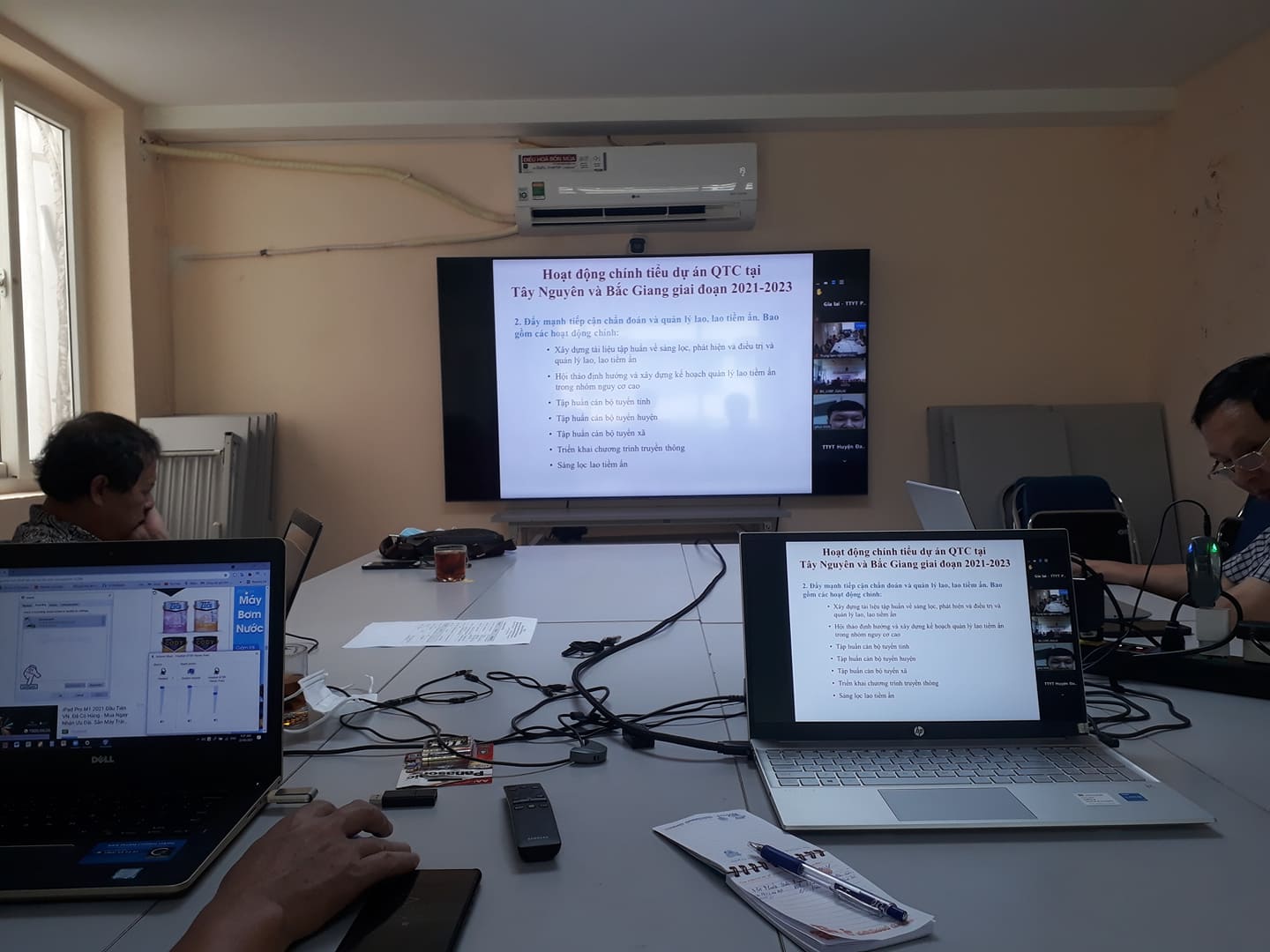 Online meeting for orient and develop a plan to promote access to diagnosis and management of TB and latent TB in Gia Lai in the 2021-2023 period