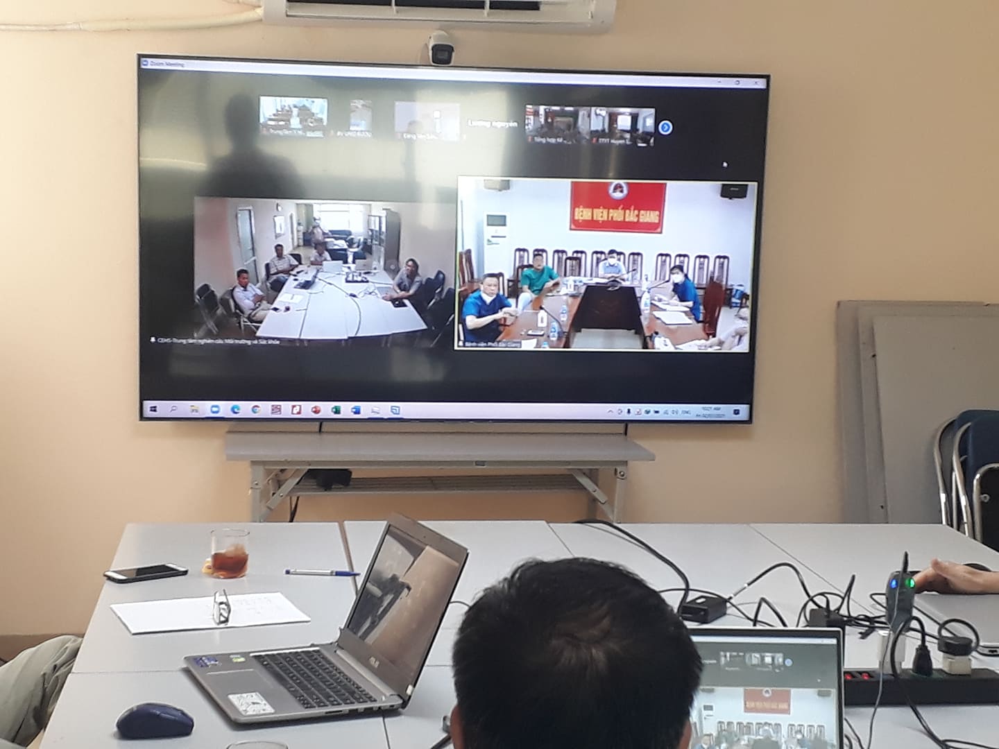 Online meeting for orient and develop a plan to promote access to diagnosis and management of TB and latent TB in Bac Giang in the 2021-2023 period