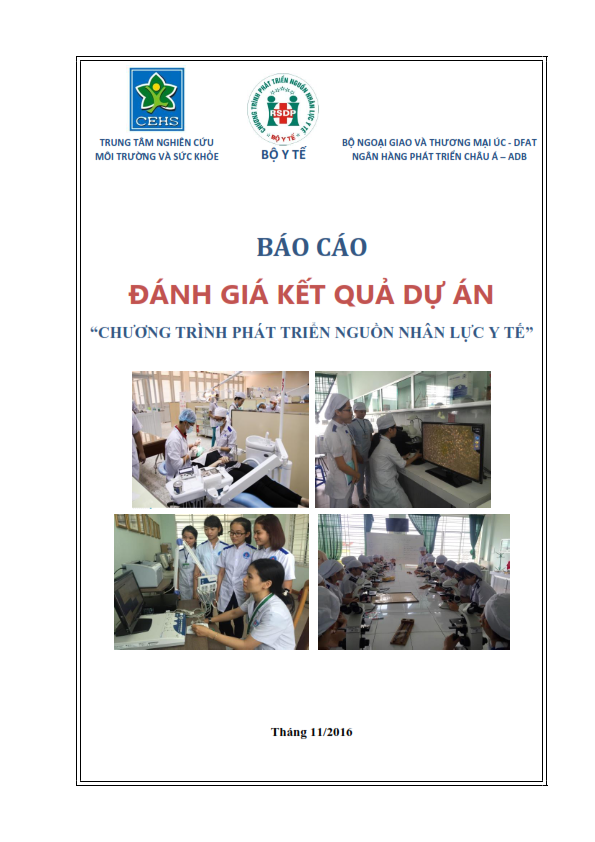 Báo cáo đánh giá kết quả dự án chương trình phát triển nguồn nhân lục y tế